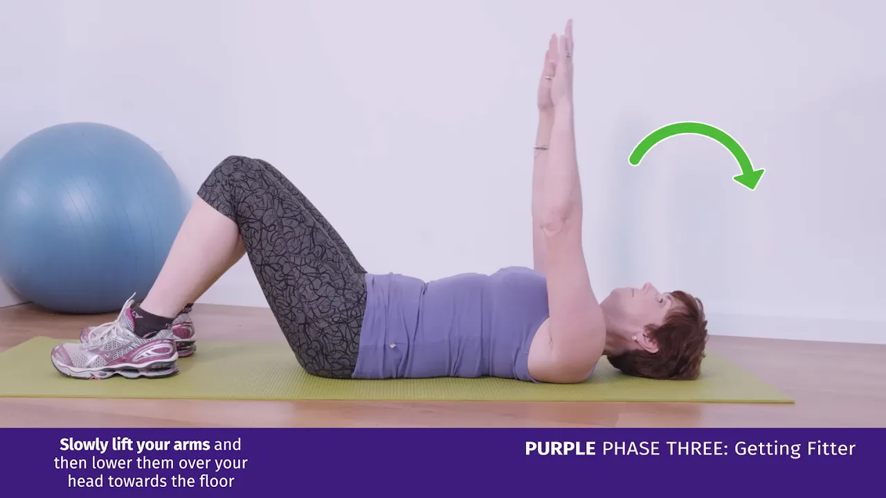 a woman exercising
