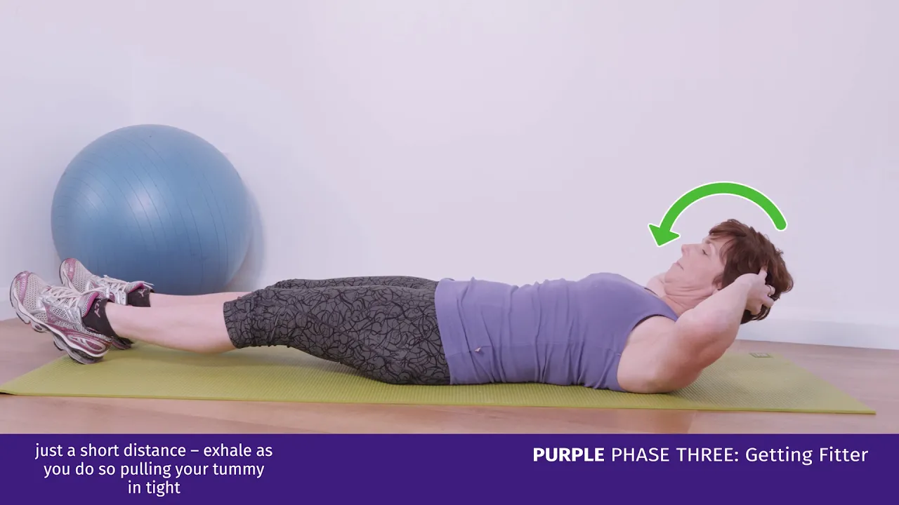 a woman exercising